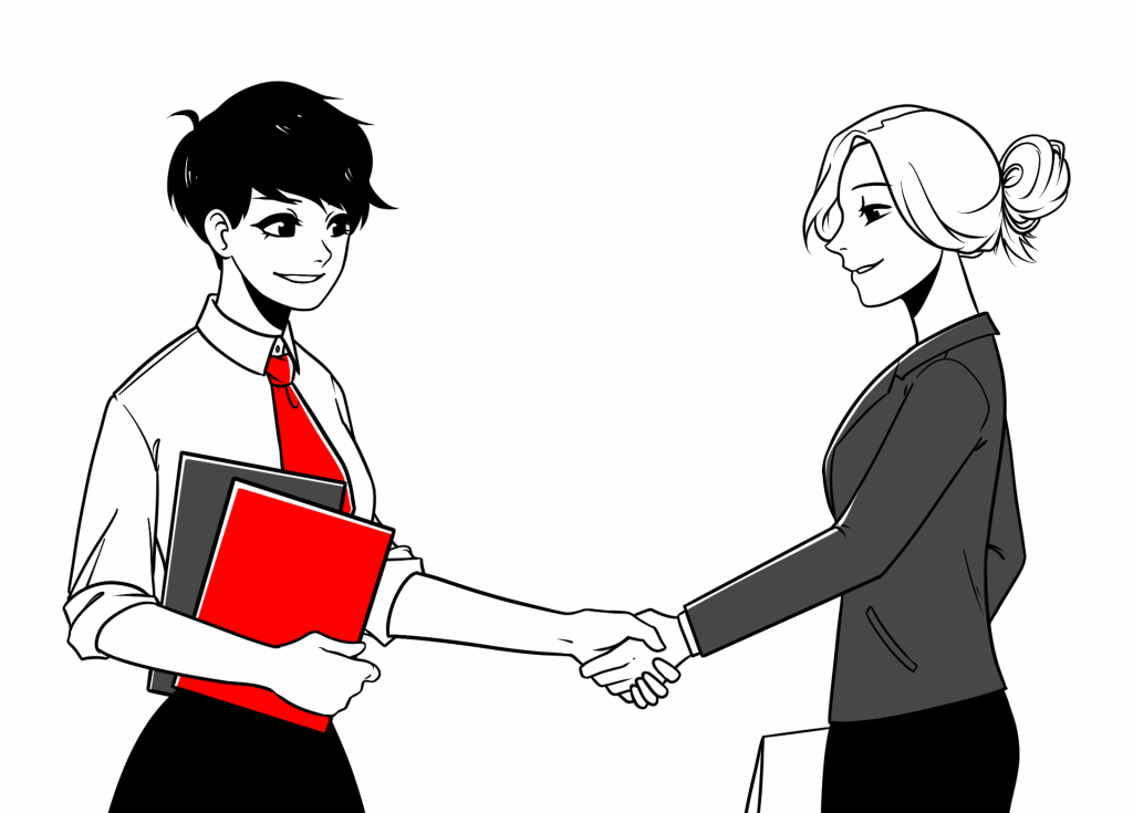 Grafika symbolizująca wsparcie ekspertów – PreFactum prowadzi klienta przez wszystkie etapy animacji, od planowania do finalnej wersji